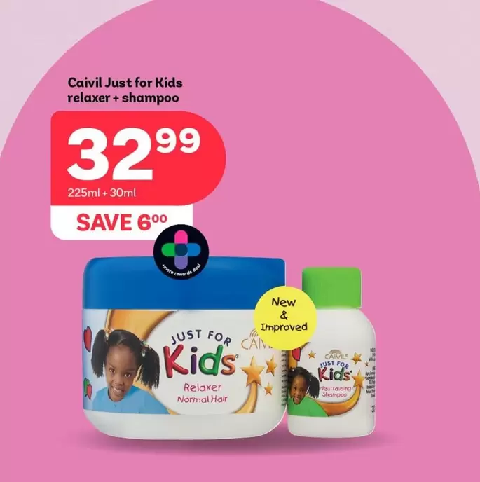 Just for Kids relaxer + shampoo