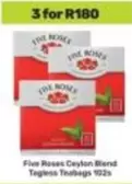 FIVE ROSES - Ceylon Blend Tagless Teabags 102s
