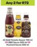 All Gold -  Tomato Sauce OR BBQ Sauce OR Mustard Sauce
