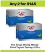 FIVE ROSES - Five Roses Strong African Blend Tagless Teabags 200s