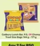 Cadbury - Lunch Bar, P.S OR Chong Treat Size Bags