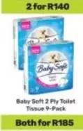 Baby Soft - 2 Ply Toilet Tissue 9-Pack