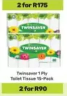 Twinsaver - 1 Ply Toilet Tissue 15-Pack