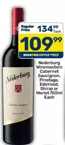 Nederburg - Winemasters Cabernet Sauvignon, Pinotage, Edelrood, Shiraz or Merlot 750ml