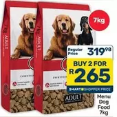 Menu Dog Food