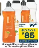 All Purpose Cream Cleaner or Dishwashing Liquid 750ml