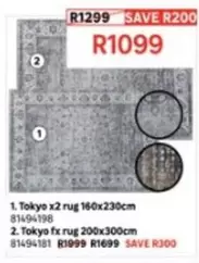 Tokyo x2 rug 160x230cm 81494198, Tokyo fx rug 200x300cm 81494181