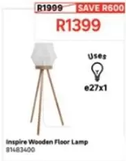 Inspire Wooden Floor Lamp 81483400