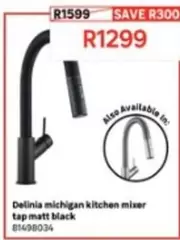 Delinia - Michigan kitchen mixer tap matt black 81498034
