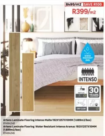 Artens Laminate Flooring Intenso Malte 192X1257X10MM (1.689m²/box)