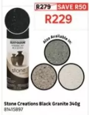 Stone Creations Black Granite 340g 81415897