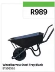 Wheelbarrow Steel Tray Black 81506565