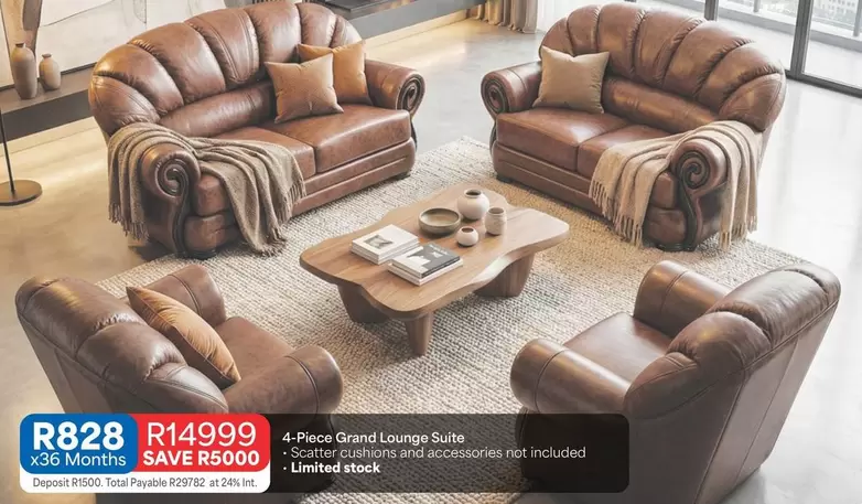 Total - 4-Piece Grand Lounge Suite