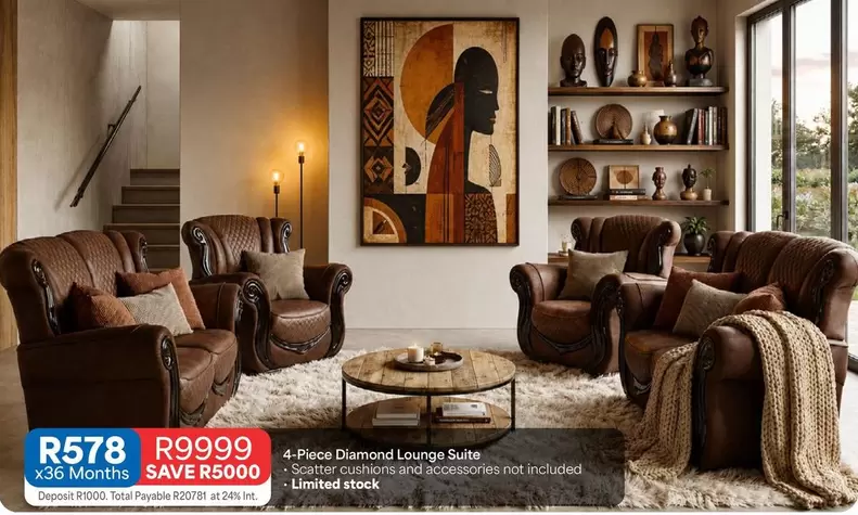 Total - 4-Piece Diamond Lounge Suite