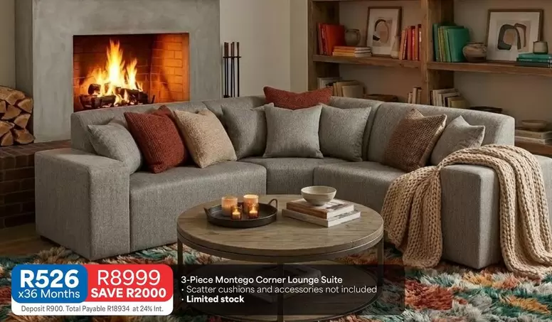 Total - 3-Piece Montego Corner Lounge Suite