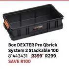Dexter - Box Pro Qbrick System 2 Stackable 100