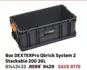 Dexter - Box Pro Qbrick System 2 Stackable 200 26L