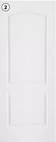 Interior Door Deep Moulded 2 Panel Arch Primed White W813 X H2032mm