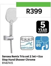 Sensea - Remix Trio Set 2 Jet + Eco Stop Hand Shower Chrome 