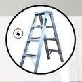 Rise 4 Step Alumin Ladder Double Sided 120cm 150kg