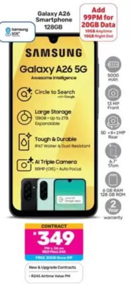 Samsung - Galaxy A26 Smartphone 128GB