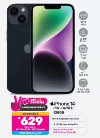 Apple - iPhone 14 PRE-OWNED 128GB