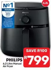 Philips - 6.2 Litre Manual Air Fryer