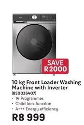 AEG - 10 kg Front Loader Washing Machine with Inverter (850036407)