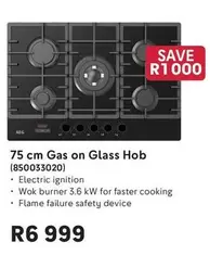 AEG - 75 cm Gas on Glass Hob