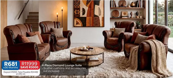 Total - 4-Piece Diamond Lounge Suite