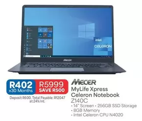 Mecer - MyLife Xpress Celeron Notebook Z140C