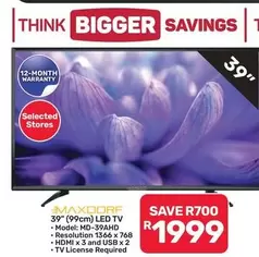 39" (99cm) LED TV MD-39AHD