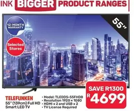 Telefunken - 55" (139cm) Full HD Smart LED TV