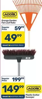 Addis - Orange Garden Fan Leaf Rake