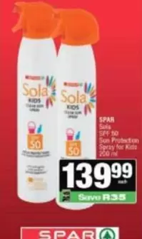 Spar - Sun Protection Spray for Kids