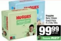 Huggies - Baby Wipes Quad Pack