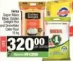 Super Maize Meal Golden Delight rice and Snowflake Cake Flour