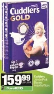 Cuddlers - Gold Jumbo Pack Diapers
