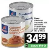 Sweetened Condensed Milk or Caramel Double Cream Dairy Dessert