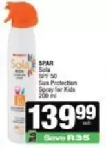 Spar - Sun Protection Spray for Kids