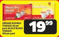 ROOIBOS TEABAGS / BLACK BLEND TEABAGS