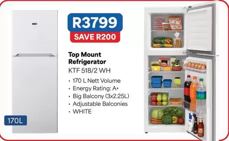 Top Mount Refrigerator KTF 518/2 WH