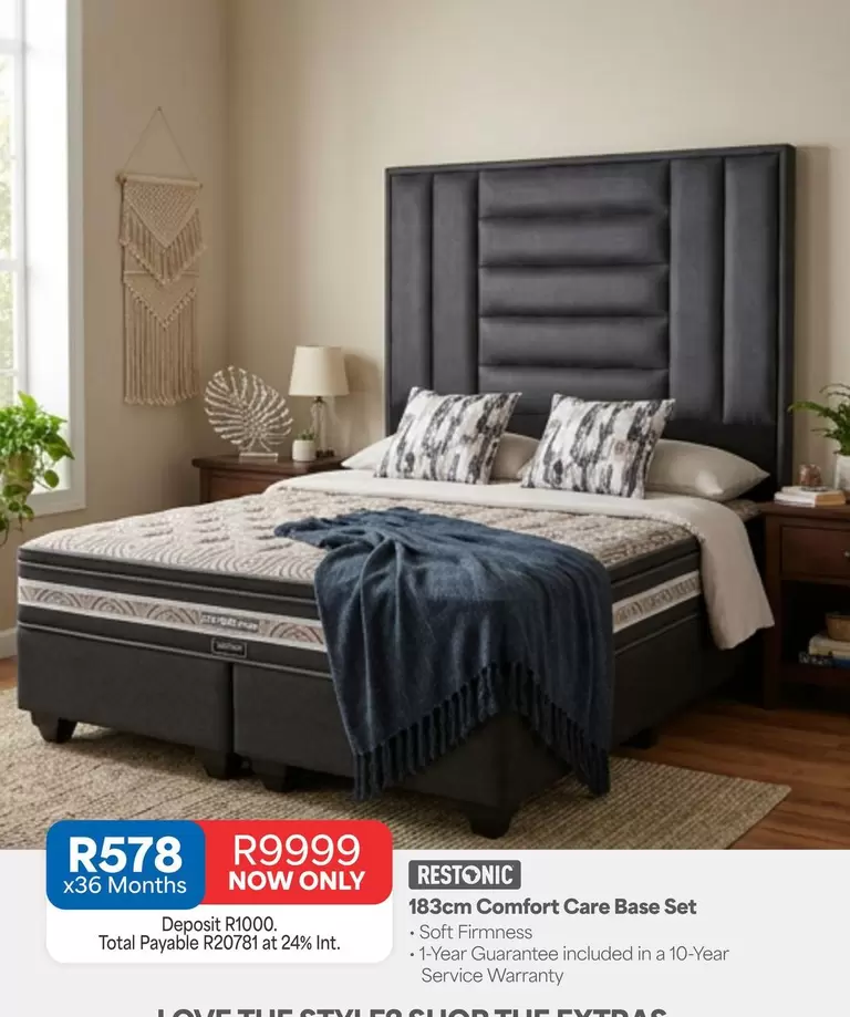 Restonic - 183cm Comfort Care Base Set