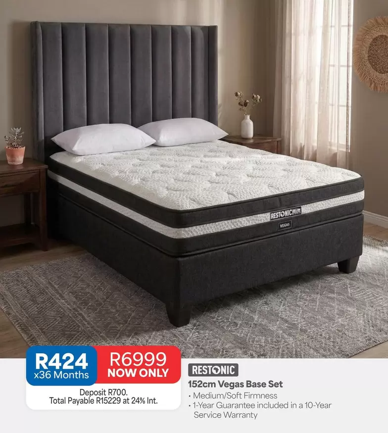 Restonic - 152cm Vegas Base Set