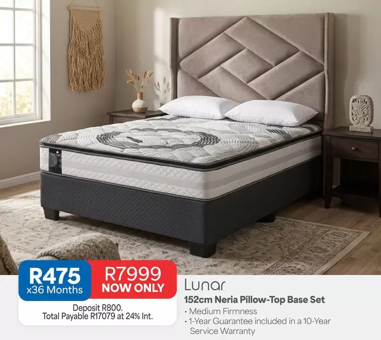 Total - 152cm Neria Pillow-Top Base Set