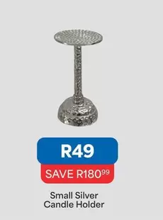 Small Silver Candle Holder