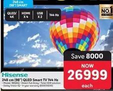 Hisense - 248 cm (98") Smart TV 144 Hz