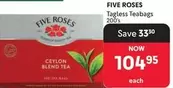 FIVE ROSES - Tagless Teabags