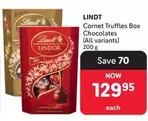 Lindt - Cornet Truffles Box Chocolates