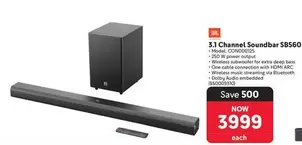 jbl - 3.1 Channel Soundbar SB560